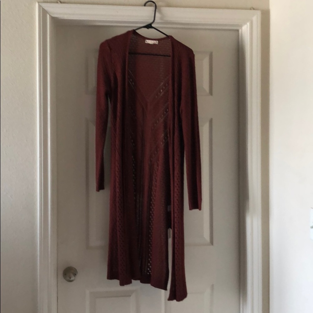 This is a floor length cardigan. NEVER WORN